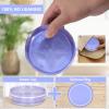 Denture Case, Leak Proof Denture Bath Case Cup Kit for Travel Cleaning, Denture Holder Box Bath Soaking Container for Women & Men with Mirror, Strainer, Removal Tool and Denture Brush(Blue) view 2