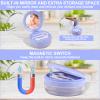 Denture Case, Leak Proof Denture Bath Case Cup Kit for Travel Cleaning, Denture Holder Box Bath Soaking Container for Women & Men with Mirror, Strainer, Removal Tool and Denture Brush(Blue) view 4