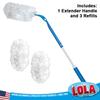 LOLA 360 Duster Starter Kit, Includes 1 Handle w/ 3 Duster Refills, Dust-Catching Fibers, Ergonomic Handle, Comparable to Other 360 Dusters view 2