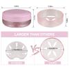 Denture Case, Leak Proof Denture Bath Case Cup Kit for Travel Cleaning, Heigoeost Denture Holder Box Bath Soaking Container for Women & Men with Mirror, Strainer, Removal Tool and Denture Brush(Pink) view 3