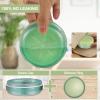 Denture Case, Leak Proof Denture Bath Case Cup Kit for Travel Cleaning, Denture Holder Box Bath Soaking Container for Women & Men with Mirror, Strainer, Removal Tool and Denture Brush(Green) view 2