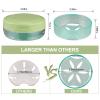 Denture Case, Leak Proof Denture Bath Case Cup Kit for Travel Cleaning, Denture Holder Box Bath Soaking Container for Women & Men with Mirror, Strainer, Removal Tool and Denture Brush(Green) view 3