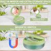 Denture Case, Leak Proof Denture Bath Case Cup Kit for Travel Cleaning, Denture Holder Box Bath Soaking Container for Women & Men with Mirror, Strainer, Removal Tool and Denture Brush(Green) view 4