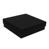 CuteBox Matte Black Cotton Filled Boxes 100pcs (3 1/2" x 3 1/2" x 1") for Jewelry, Retail, Merchandise, Party Favors, Gift Boxes, Handmade, Homemade, Arts and Crafts view 4