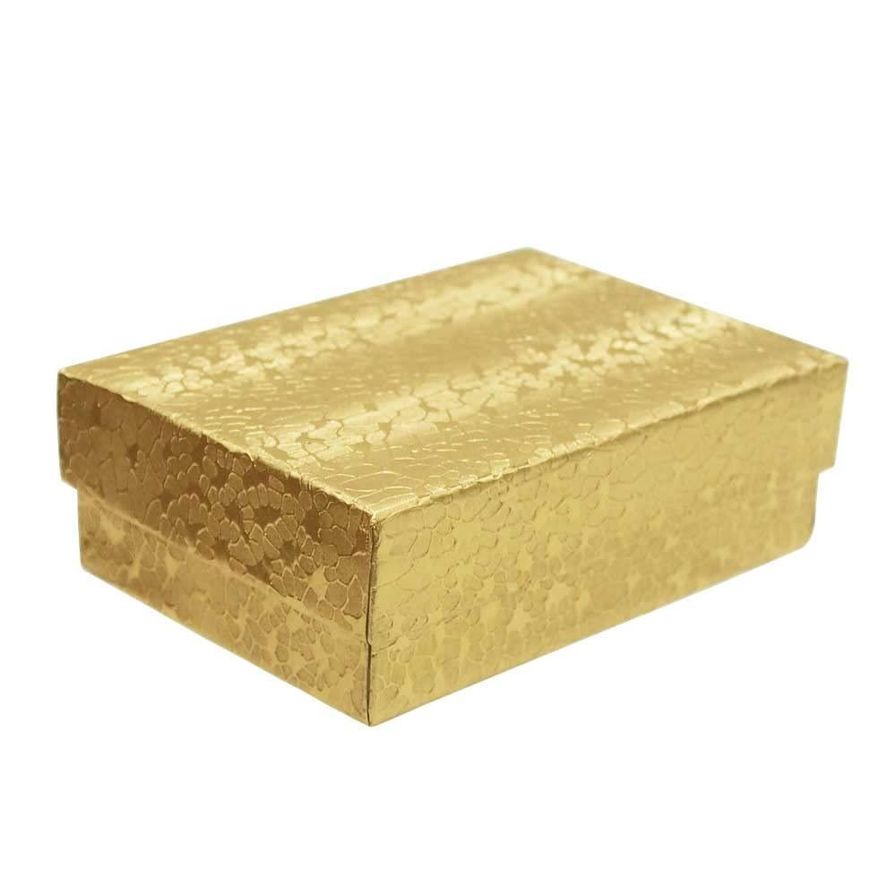 CuteBox Gold Cotton Filled Boxes 100pcs (8 1/8" x 5 5/8" x 1 3/8") for Jewelry, Retail, Merchandise, Party Favors, Gift Boxes, Handmade, Homemade, Arts and Crafts