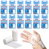 12 Rolls Self Adhesive Gauze Soft Cloth Bandage Flexible Surgical Tape 3" 4.5yds view 4