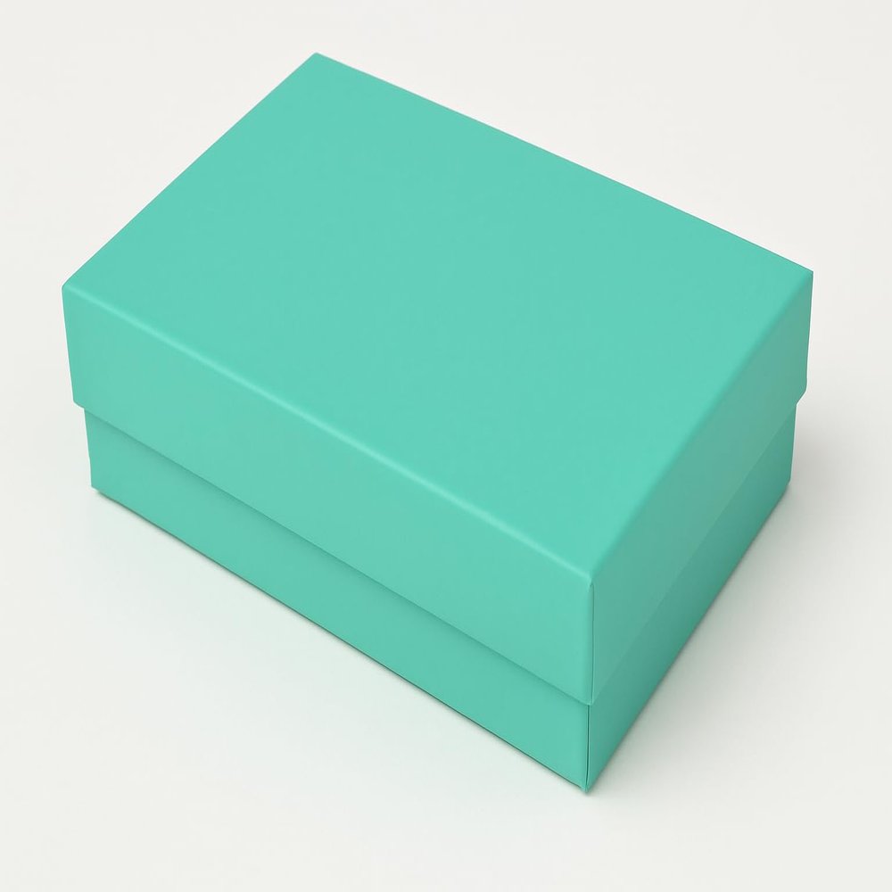 CuteBox Glossy Teal Cotton Filled Boxes 100pcs (3 1/4" x 2 1/4" x 1") for Jewelry, Retail, Merchandise, Party Favors, Gift Boxes, Handmade, Homemade, Arts and Crafts