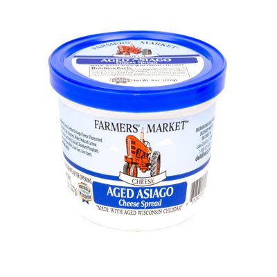 Cheese Spread, Shelf Stable, Wisconsin, Great as Snack Dips for Pretzels or Veggies, (1pk, Asiago)