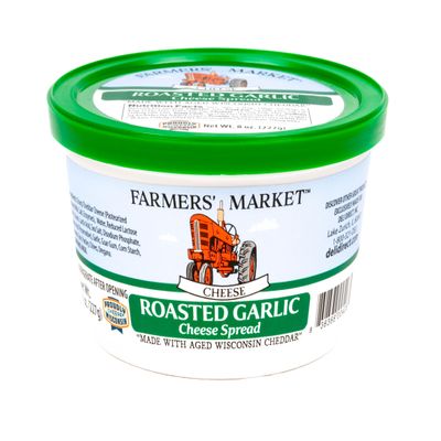 Cheese Spread, Shelf Stable, Wisconsin, Great as Snack Dips for Pretzels or Veggies, (1pk, Roasted Garlic)