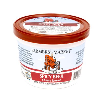 Cheese Spread, Shelf Stable, Wisconsin, Great as Snack Dips for Pretzels or Veggies, (1pk, Spicy Beer)