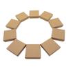 CuteBox Kraft Cotton Filled Boxes 10pcs (3 1/2" x 3 1/2" x 1") for Jewelry, Retail, Merchandise, Party Favors, Gift Boxes, Handmade, Homemade, Arts and Crafts view 2