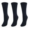 CTM Women's Cushioned Diabetic Crew Socks (3 Pair Pack), Black view 2