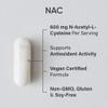 Sports Research N-Acetyl L-Cysteine (NAC) 600mg, 90 Veggie Capsules - Vegan, Non-GMO, Gluten Free. Lemon Aroma view 2