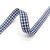 50 Yards Narrow Gingham Ribbon 3/8inch Plaid Ribbon Grid Woven Lace Trim for Jewelry Making Gift Wrapping Bows Floral Bouquet Home Decor (Navy Blue) view 2