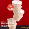 50 PACK 10 oz. Hotel Motel Room Kraft Ripple Individually Wrapped Paper Hot Paper Cups Premium Quality Rippled Wall Disposable Wrapped Coffee Cups for Hot Drinks view 2