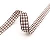 50 Yards Narrow Gingham Ribbon 3/8inch Plaid Ribbon Grid Woven Lace Trim for Jewelry Making Gift Wrapping Bows Floral Bouquet Home Decor (Chocolate) view 2