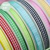 50 Yards Narrow Gingham Ribbon 3/8inch Plaid Ribbon Grid Woven Lace Trim for Jewelry Making Gift Wrapping Bows Floral Bouquet Home Decor (Chocolate) view 3