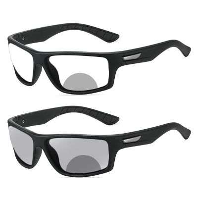 helena Rectangle Transition Photochromic Bifocal Reading Glasses for Men Women Outdoor Sports Presbyopia Sunglasses reader (black, 1.25, multiplier_x)