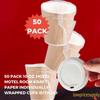 LPS Lowpricesupply 50 PACK 10 oz. Kraft Ripple Individually Wrapped Paper Hot Cup with Lids For Cafe, Hotel Motel Room, takeout box view 2