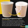 LPS Lowpricesupply 50 PACK 10 oz. Kraft Ripple Individually Wrapped Paper Hot Cup with Lids For Cafe, Hotel Motel Room, takeout box view 4