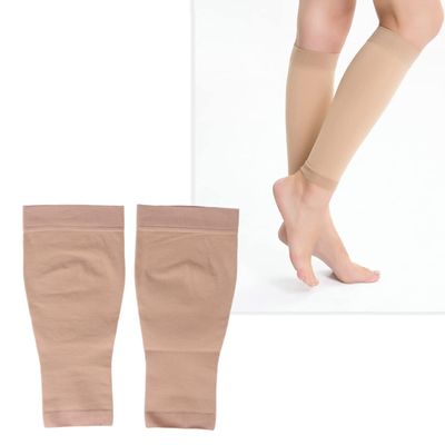 ARTIBETTER Mmhg Compression Stockings for Swelling Relief Open Toe Toeless Calf Support Socks for Varicose Veins and Edema Nude s