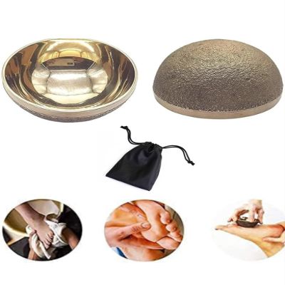 WITSOUL Kansa Bronze Vatki, Natural Cup, Ayurvedic Detox Foot Massager, Relaxation and Deep Cleaning Ancient Indian Technique Massager (Set of 1)