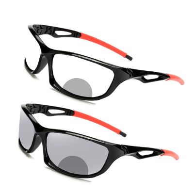 Transition Photochromic Bifocal Reading Glasses For Men And Womens Presbyopia square Sports Readers Sunglasses (black, 2.5, multiplier_x)