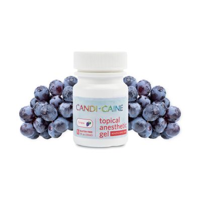 The Essentials Dynamic Dental Candi Caine, Topical Anesthetic Gel, 1 oz, Grape Gum Flavor