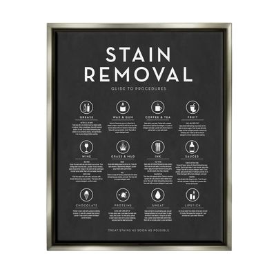 Stupell Industries Various Stain Removal Procedures Laundry Diagram Chart, Design by Lettered and Lined