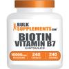 BulkSupplements.com Biotin 10000mcg Capsules - Biotin Supplement, Biotin Vitamins for Hair, Skin and Nails, Vitamin B7 - Gluten Free, 1 Capsule per Serving, 240 Capsules (Pack of 1) view 1