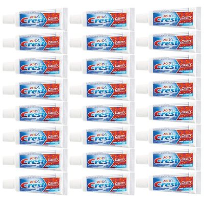 Crest Kids Cavity Protection Toothpaste, Sparkle Fun, Travel Size 0.85 oz (24g) - Pack of 24