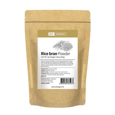 ONDAMGO Pure Rice Bran Powder 200g 7.05 Fl Oz Traditional Asian Herbal Supplement 200g (Rice Bran Powder)