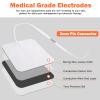 24 Pack 2" x 2" TENS Unit Replacement Pads Reuse More Than 45 Times, Upgraded Self-Adhesive Pads Compatible with AUVON, TENS 7000, White view 2