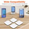 24 Pack 2" x 2" TENS Unit Replacement Pads Reuse More Than 45 Times, Upgraded Self-Adhesive Pads Compatible with AUVON, TENS 7000, White view 4