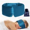 iCooBreeze 100% Natural Silk Eye Mask for Women Men, Soft Pressureless Cooling Blackout Eye Covers for Sleeping, Large Size Sleep Mask fits All Heads Adjustable, 1PC, Vivid Blue view 1