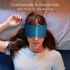 iCooBreeze 100% Natural Silk Eye Mask for Women Men, Soft Pressureless Cooling Blackout Eye Covers for Sleeping, Large Size Sleep Mask fits All Heads Adjustable, 1PC, Vivid Blue view 2