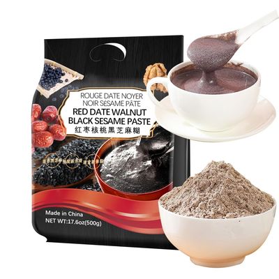 SIJIYUNLI-Red Date Walnut Black Sesame Paste 500g/17.63oz breakfast Quick brewing