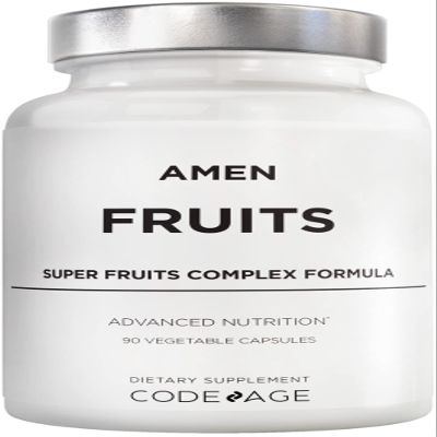 Amen Fruits, Daily Fruits Vitamins Supplements, Over 20 Whole Fruit Extracts - Raw Multivitamin, Berries, Antioxidant Polyphenols Superfood & Flavonoids - Non-GMO - 90 Capsules