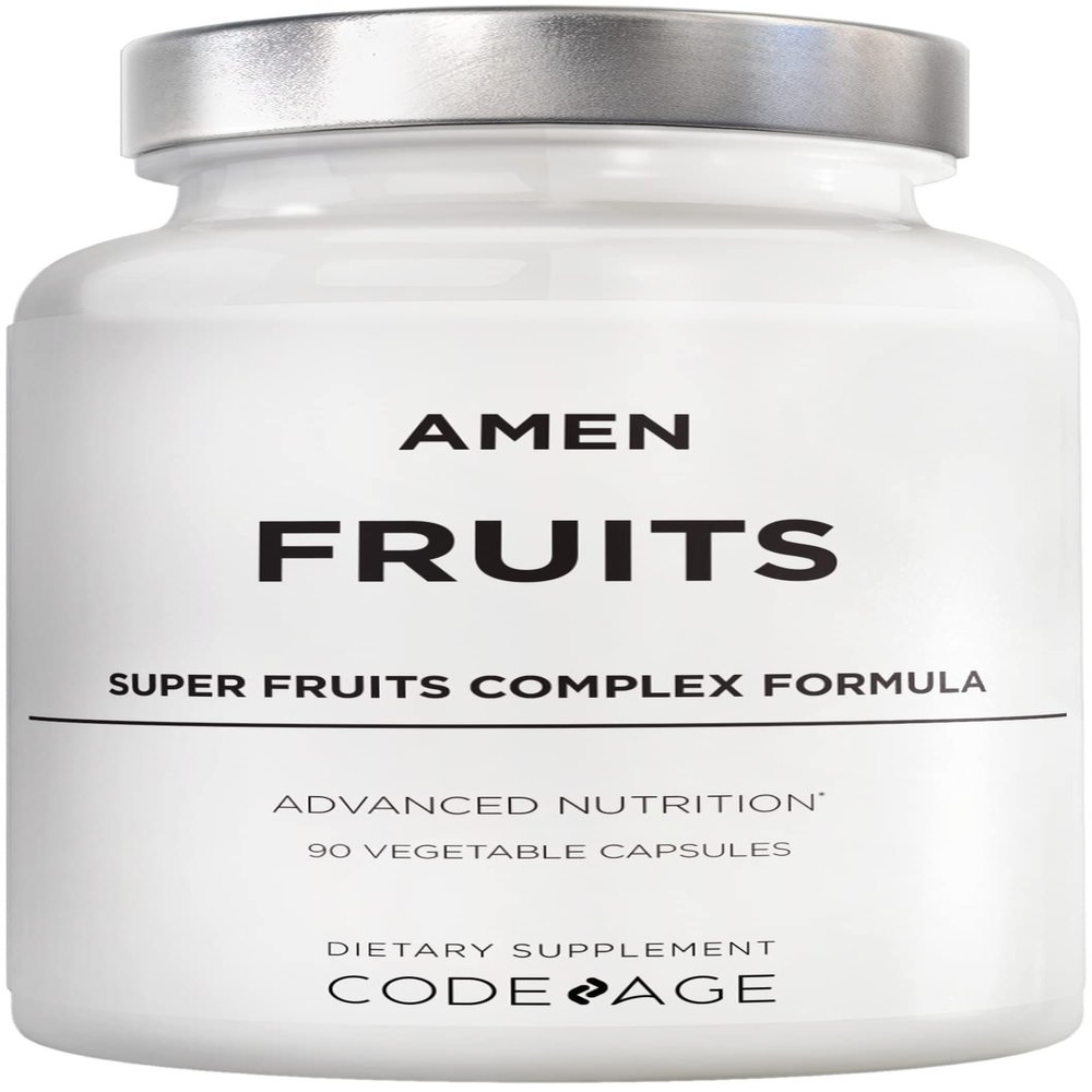 Amen Fruits, Daily Fruits Vitamins Supplements, Over 20 Whole Fruit Extracts - Raw Multivitamin, Berries, Antioxidant Polyphenols Superfood & Flavonoids - Non-GMO - 90 Capsules