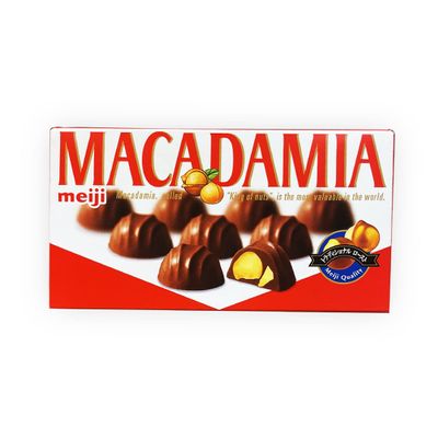 Meiji Chocolate Macademia (2.25oz). Chocolate covered Macadamia Nuts from Japan. (TCS-14 R-1) - Pack of 6