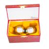 Addune Chinese Solid Iron Baoding Ball Heavy No Chiming Stainless Steel Chrome Color Health Exercise Balls for Big Hand Therapy Stress Relief No Sound (with Box) view 1