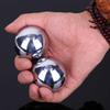 Addune Chinese Solid Iron Baoding Ball Heavy No Chiming Stainless Steel Chrome Color Health Exercise Balls for Big Hand Therapy Stress Relief No Sound (with Box) view 4