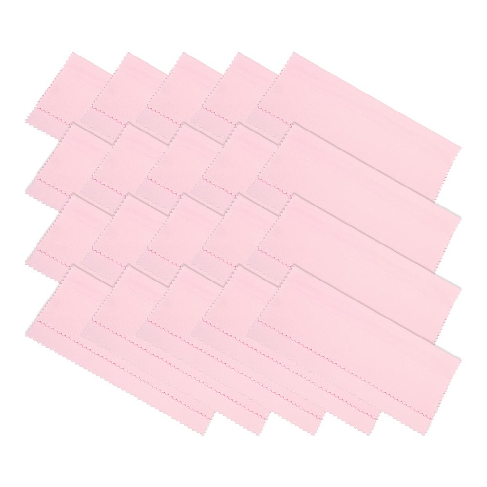 PATIKIL Eyeglass Microfiber Cleaning Cloth 6"x6", 20 Pack Glasses Cleaning Cloth Soft Wipe Screen Cloth for Camera Lens Eyeglasses Screens in Individual Vinyl Pouch, Pink