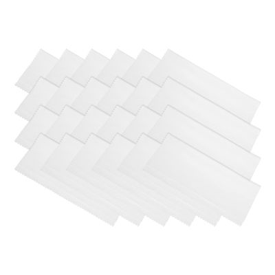 PATIKIL Eyeglass Microfiber Cleaning Cloth 6"x6", 24 Pack Glasses Cleaning Cloth Soft Suede Wipe Screen Cloth for Camera Lens Eyeglasses Screens in Individual Vinyl Pouch, White