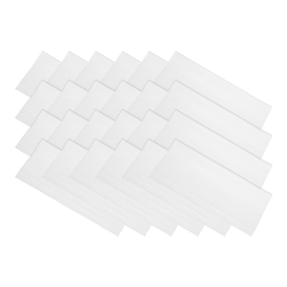 PATIKIL Eyeglass Microfiber Cleaning Cloth 6"x6", 24 Pack Glasses Cleaning Cloth Soft Suede Wipe Screen Cloth for Camera Lens Eyeglasses Screens in Individual Vinyl Pouch, White