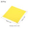 PATIKIL Eyeglass Microfiber Cleaning Cloth 6"x6", 20 Pack Glasses Cleaning Cloth Soft Wipe Screen Cloth for Camera Lens Eyeglasses Screens in Individual Vinyl Pouch, Yellow view 2