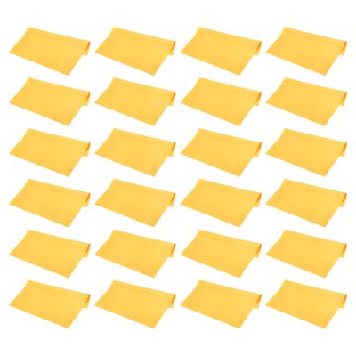 PATIKIL Eyeglass Microfiber Cleaning Cloth 6"x6", 24 Pack Glasses Cleaning Cloth Soft Suede Wipe Screen Cloth for Camera Lens Eyeglasses Screens in Individual Vinyl Pouch, Yellow