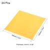 PATIKIL Eyeglass Microfiber Cleaning Cloth 6"x6", 24 Pack Glasses Cleaning Cloth Soft Suede Wipe Screen Cloth for Camera Lens Eyeglasses Screens in Individual Vinyl Pouch, Yellow view 2