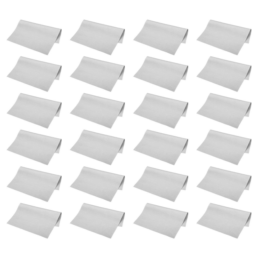 PATIKIL Eyeglass Microfiber Cleaning Cloth 7"x6", 24 Pack Glasses Cleaning Cloth Soft Suede Wipe Screen Cloth for Camera Lens Eyeglasses Screens in Individual Vinyl Pouch, Grey
