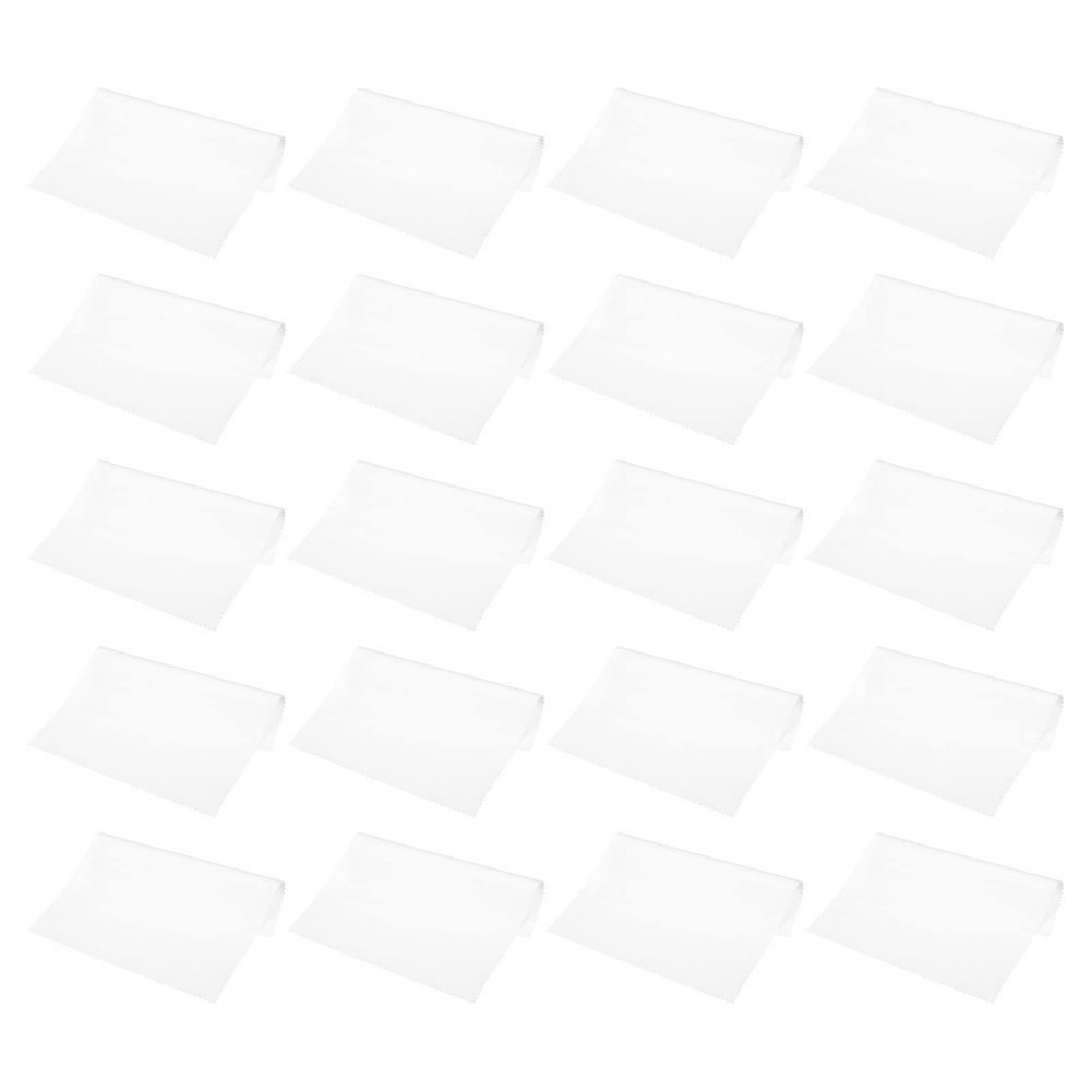 PATIKIL Eyeglass Microfiber Cleaning Cloth 7"x6", 20 Pack Glasses Cleaning Cloth Soft Wipe Screen Cloth for Camera Lens Eyeglasses Screens in Individual Vinyl Pouch, White